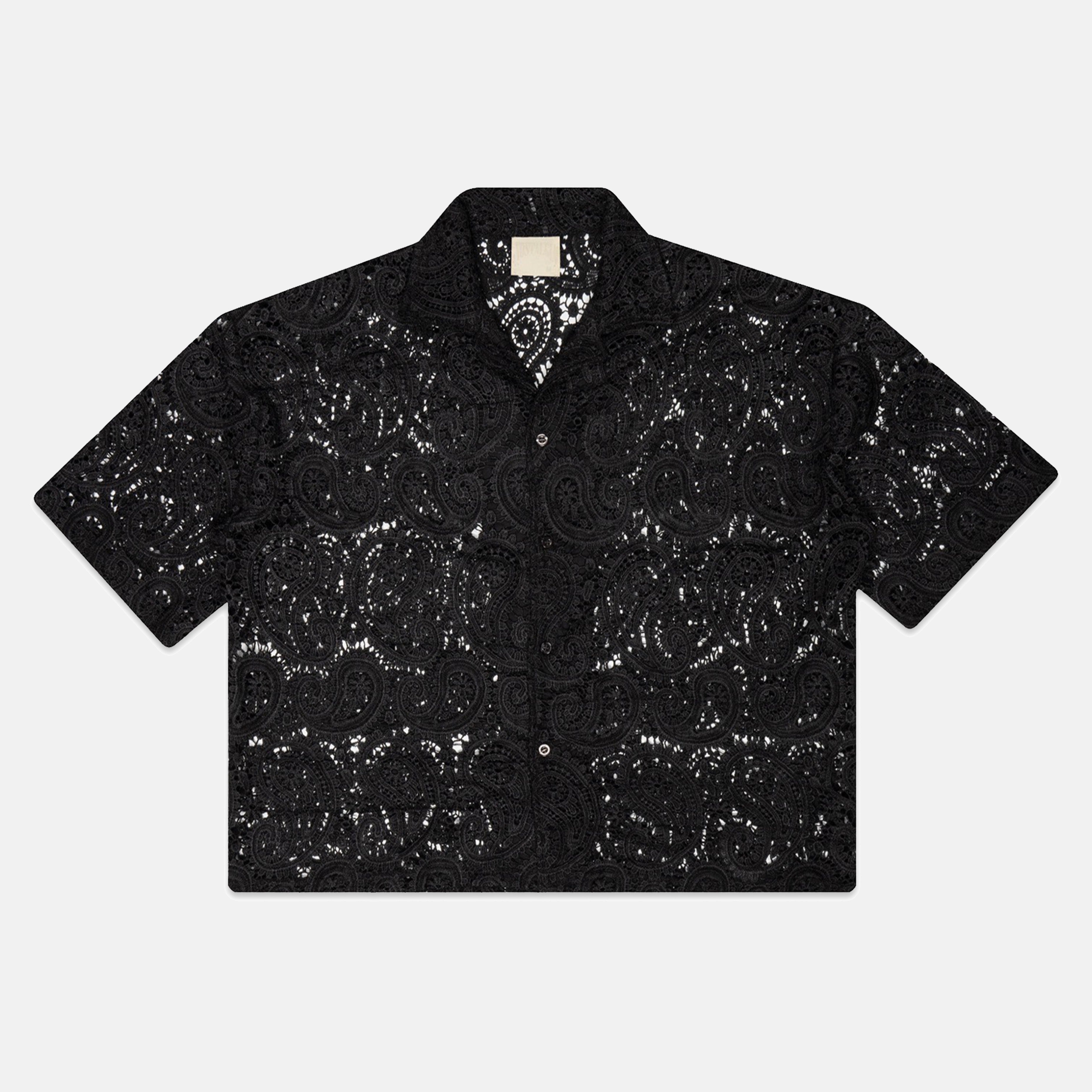 BLACK PAISLEY BUTTON-UP