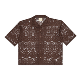 BROWN PAISLEY BUTTON-UP