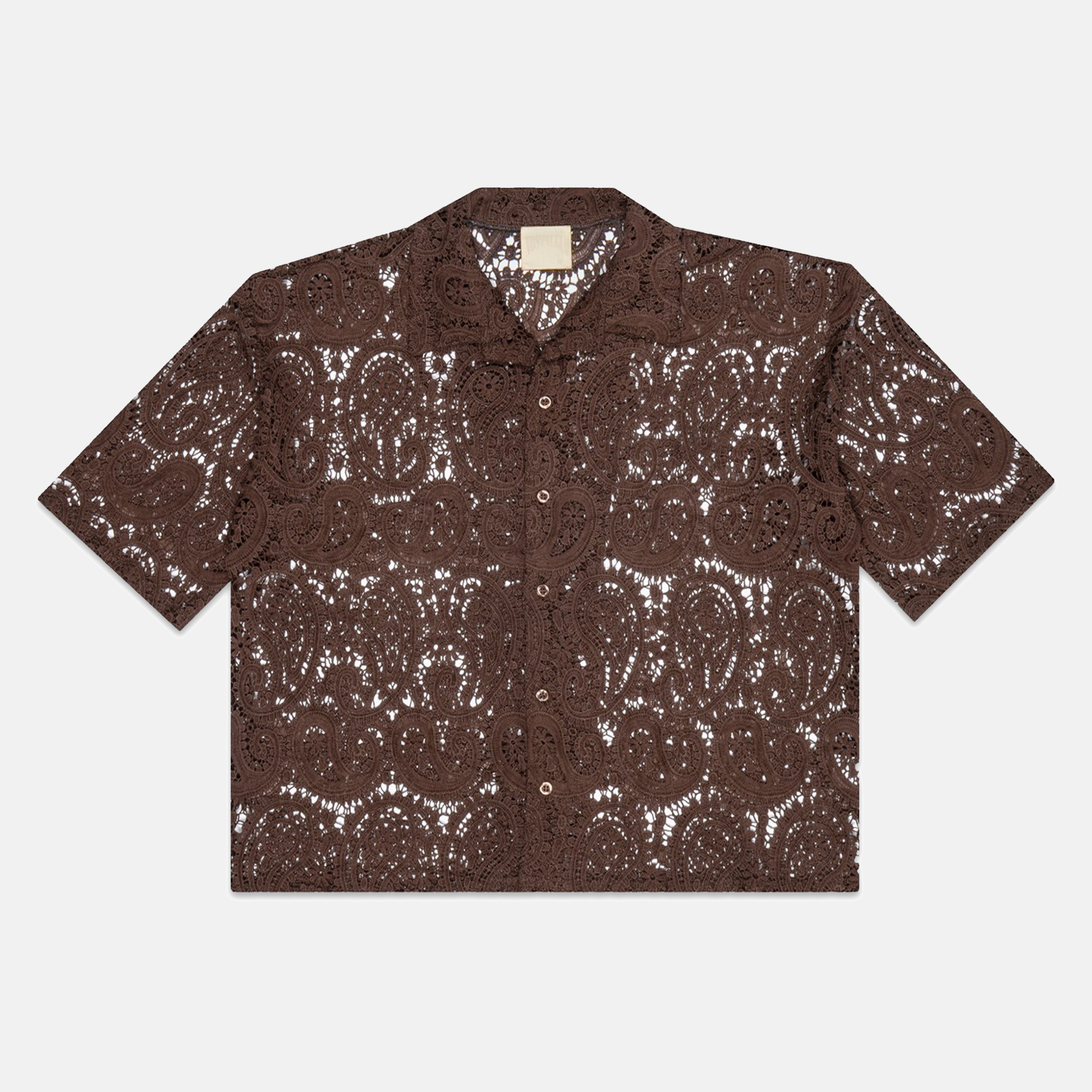 BROWN PAISLEY BUTTON-UP