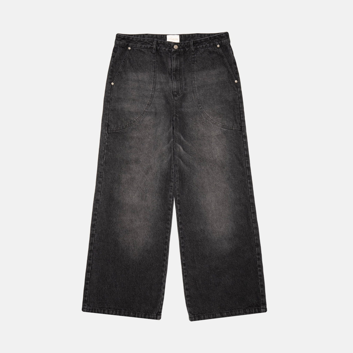 CHARCOAL CHAINSTITCH BAGGY DENIM - Nostalgia