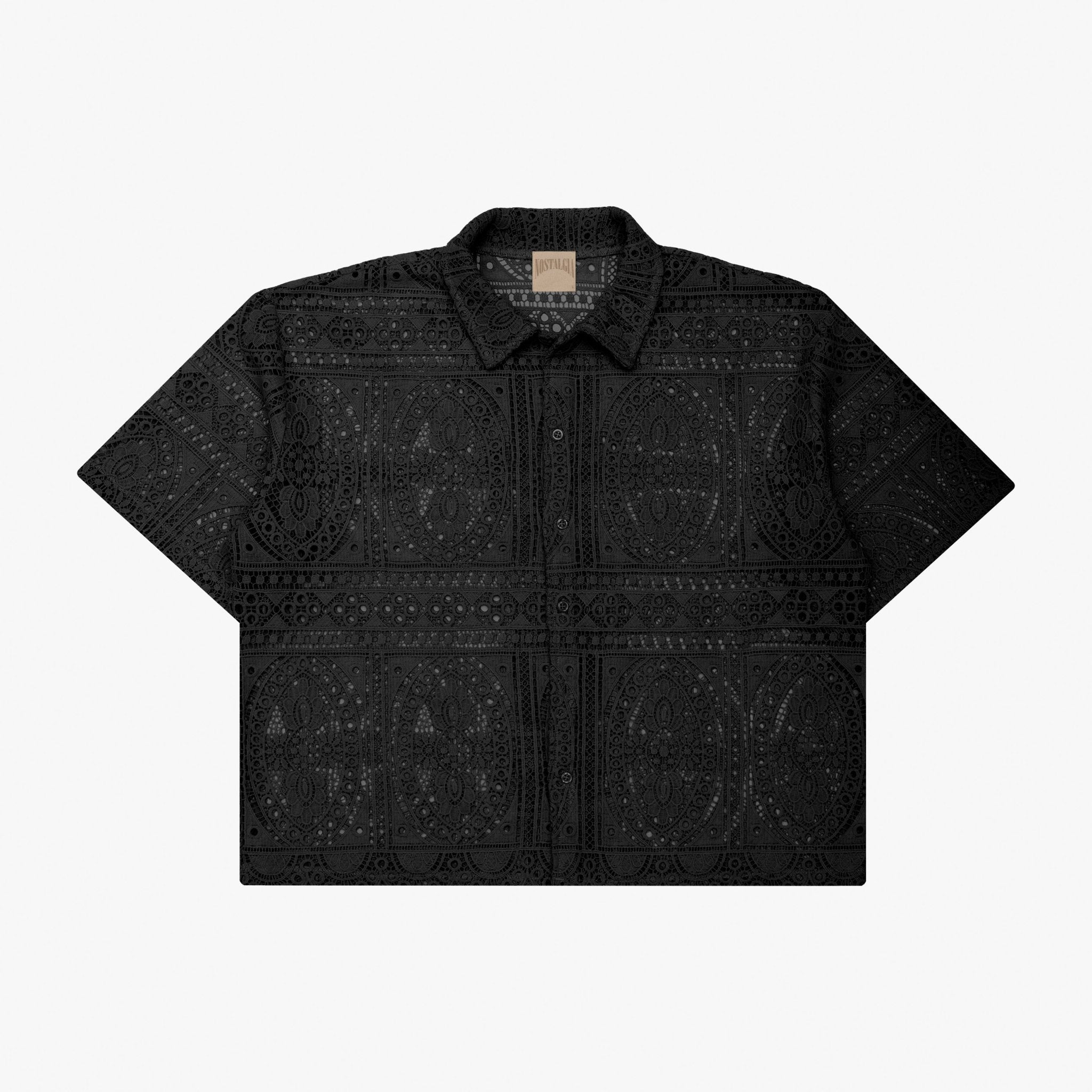 BLACK BARRIO LACE BUTTON - UP - Nostalgia