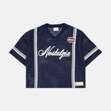 NAVY CROCHET JERSEY - Nostalgia