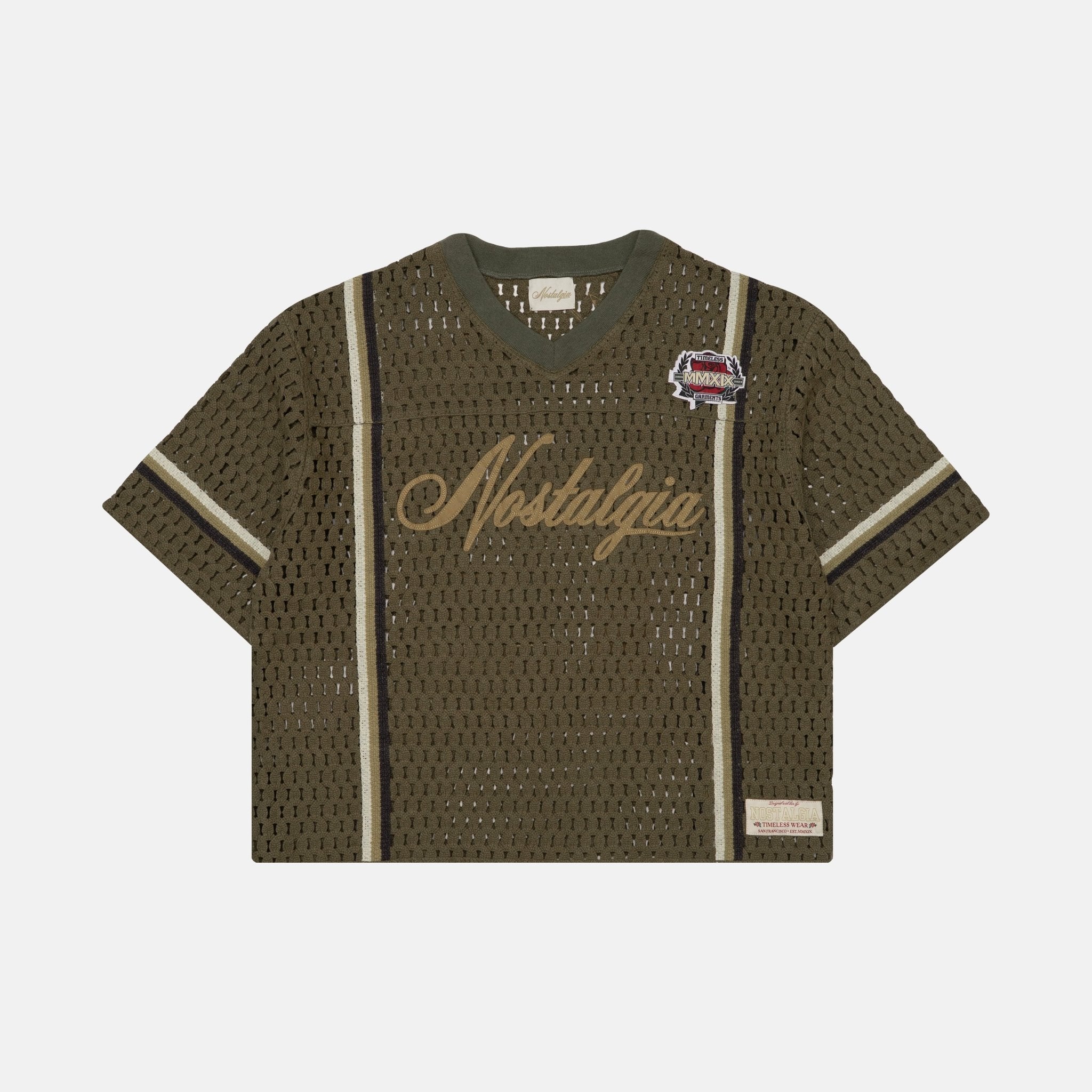 OLIVE CROCHET JERSEY - Nostalgia