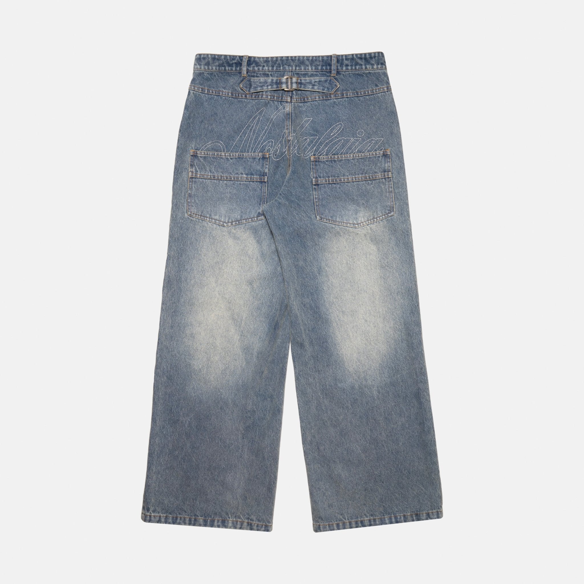 LIGHT WASH CHAINSTITCH BAGGY DENIM - Nostalgia