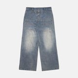 LIGHT WASH CHAINSTITCH BAGGY DENIM