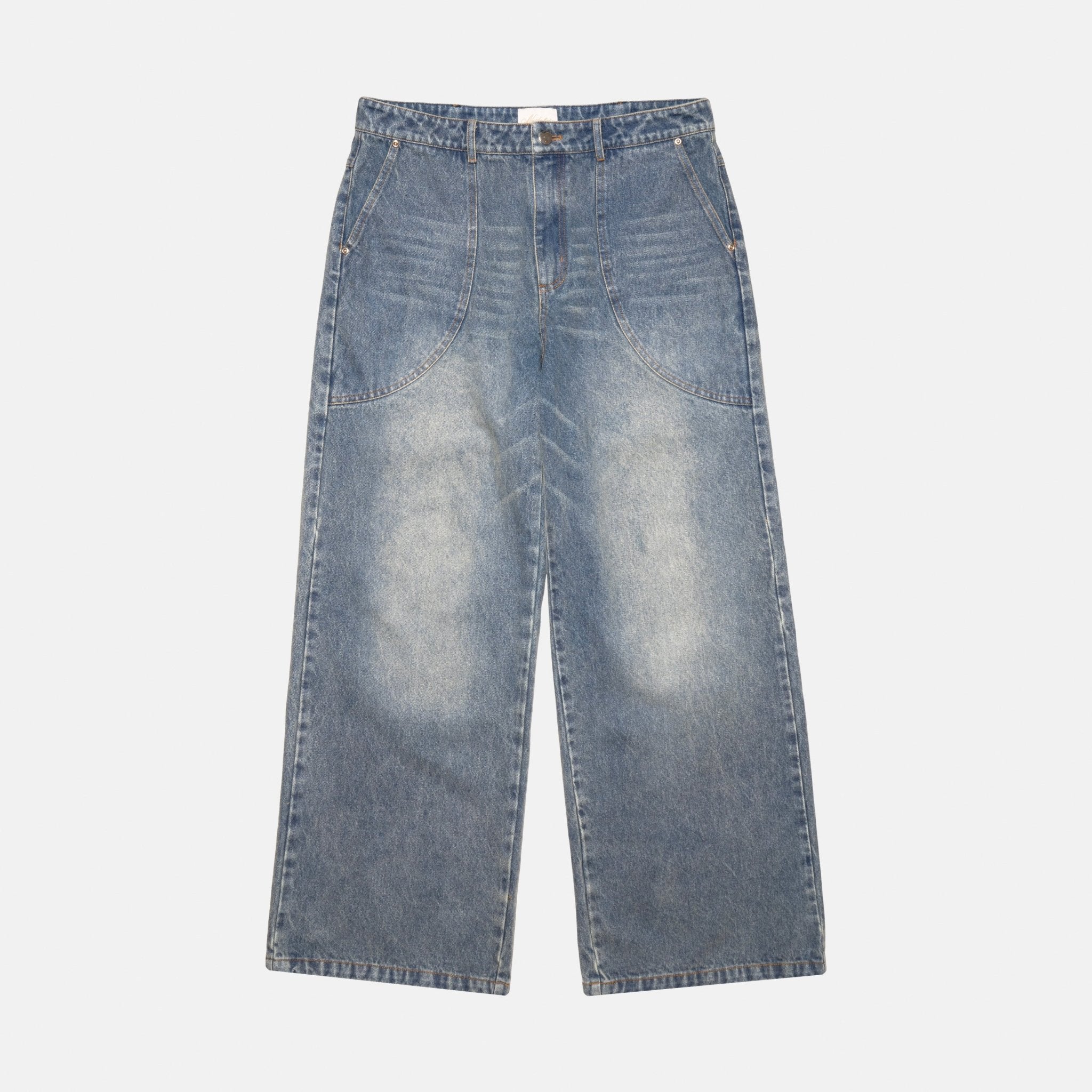 LIGHT WASH CHAINSTITCH BAGGY DENIM - Nostalgia