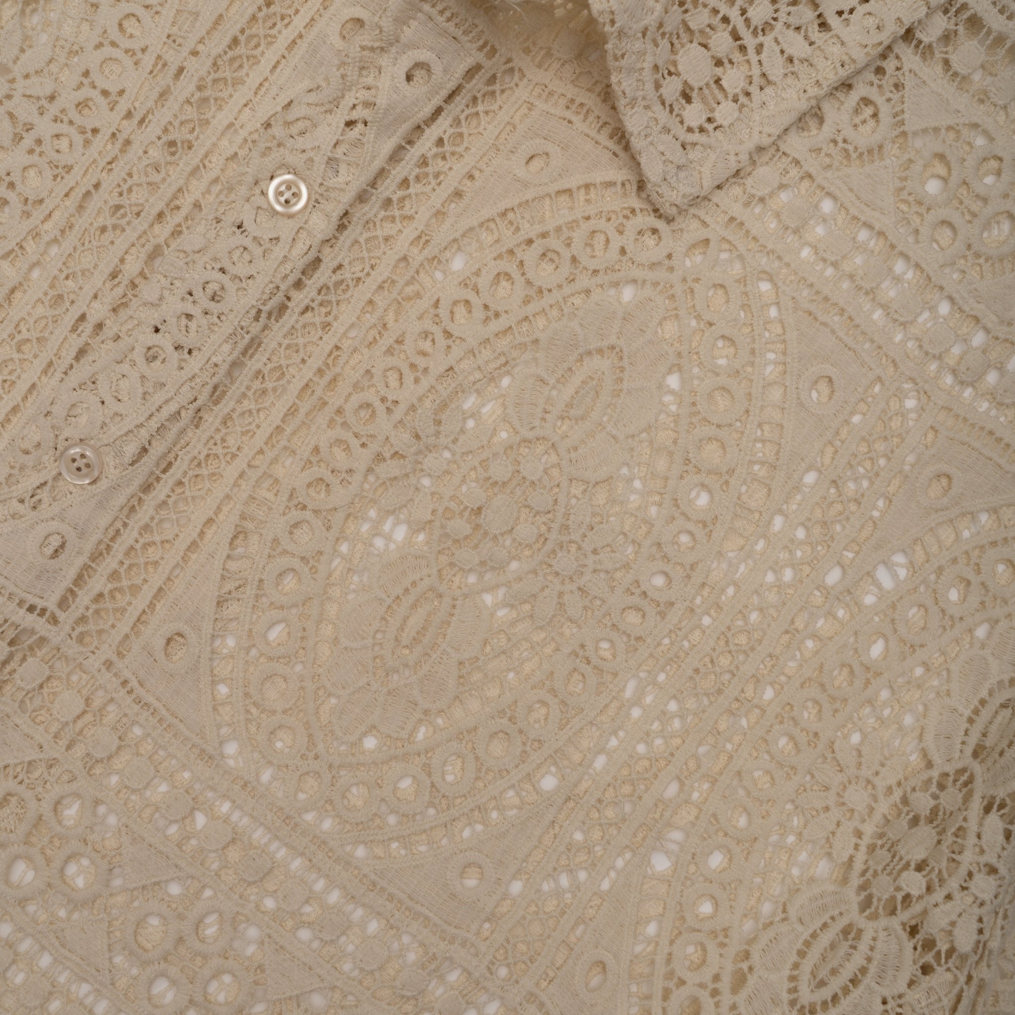 CREAM BARRIO LACE BUTTON - UP - Nostalgia