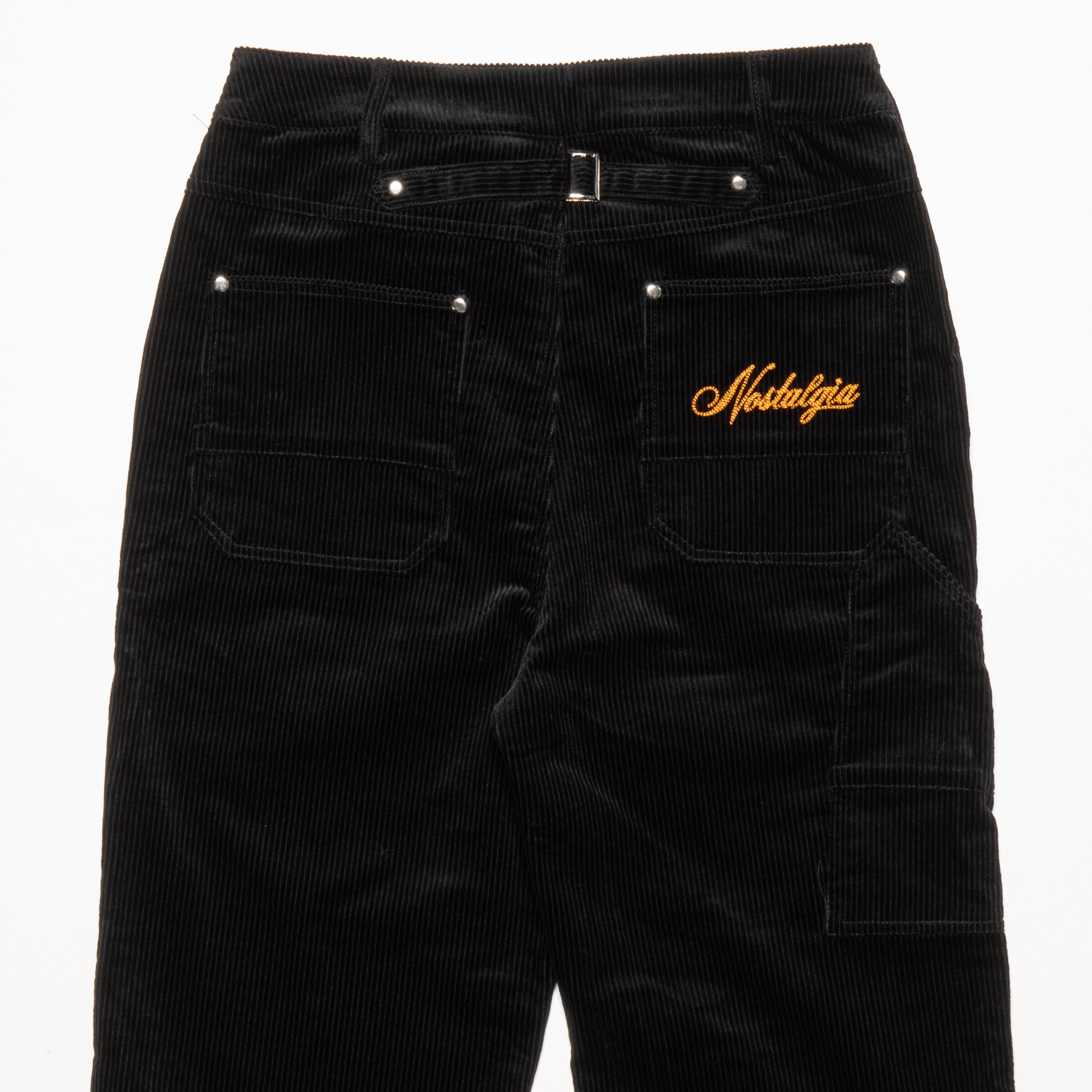 BLACK CORDUROY CARPENTER JEAN