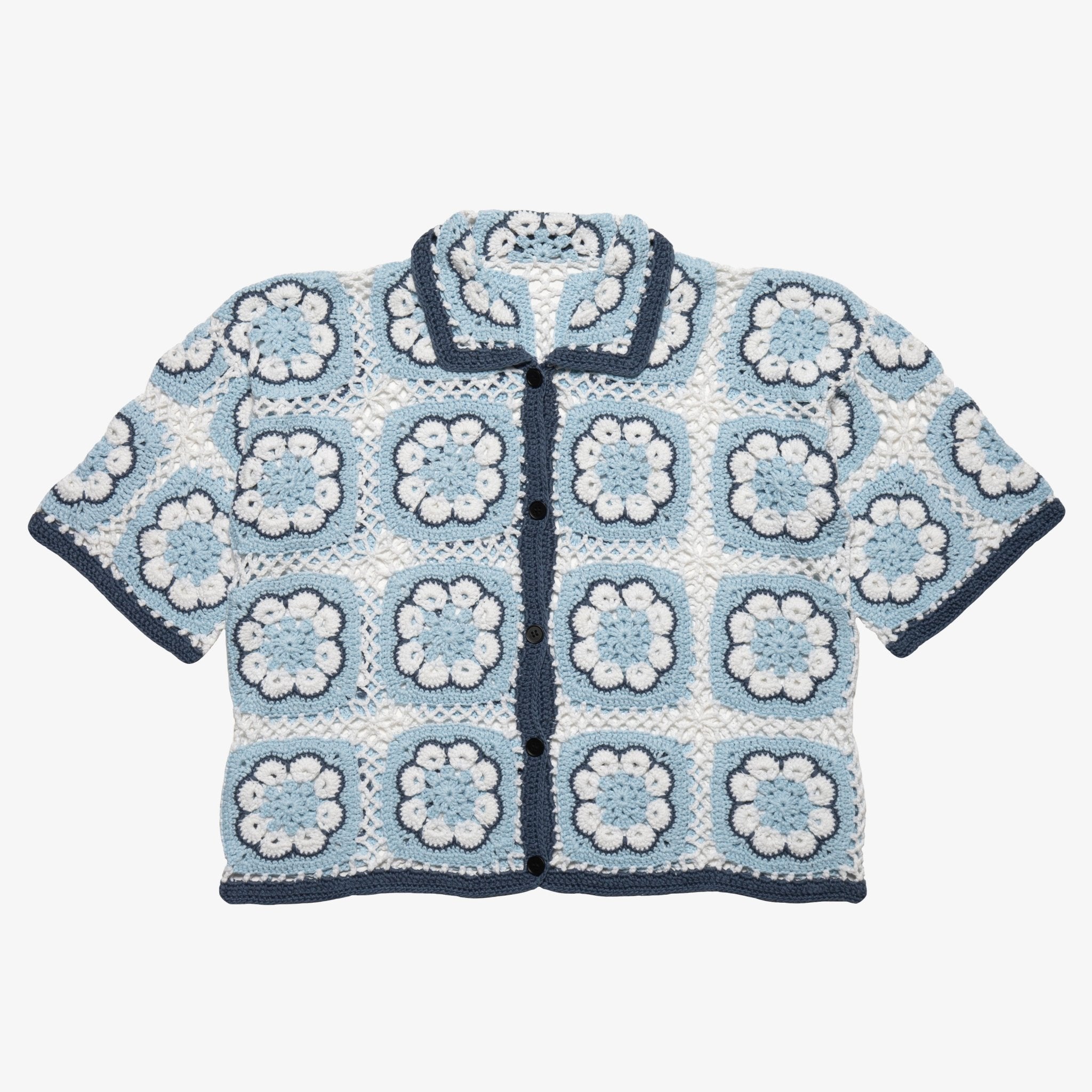 BLUE CROCHET SHIRT - Nostalgia