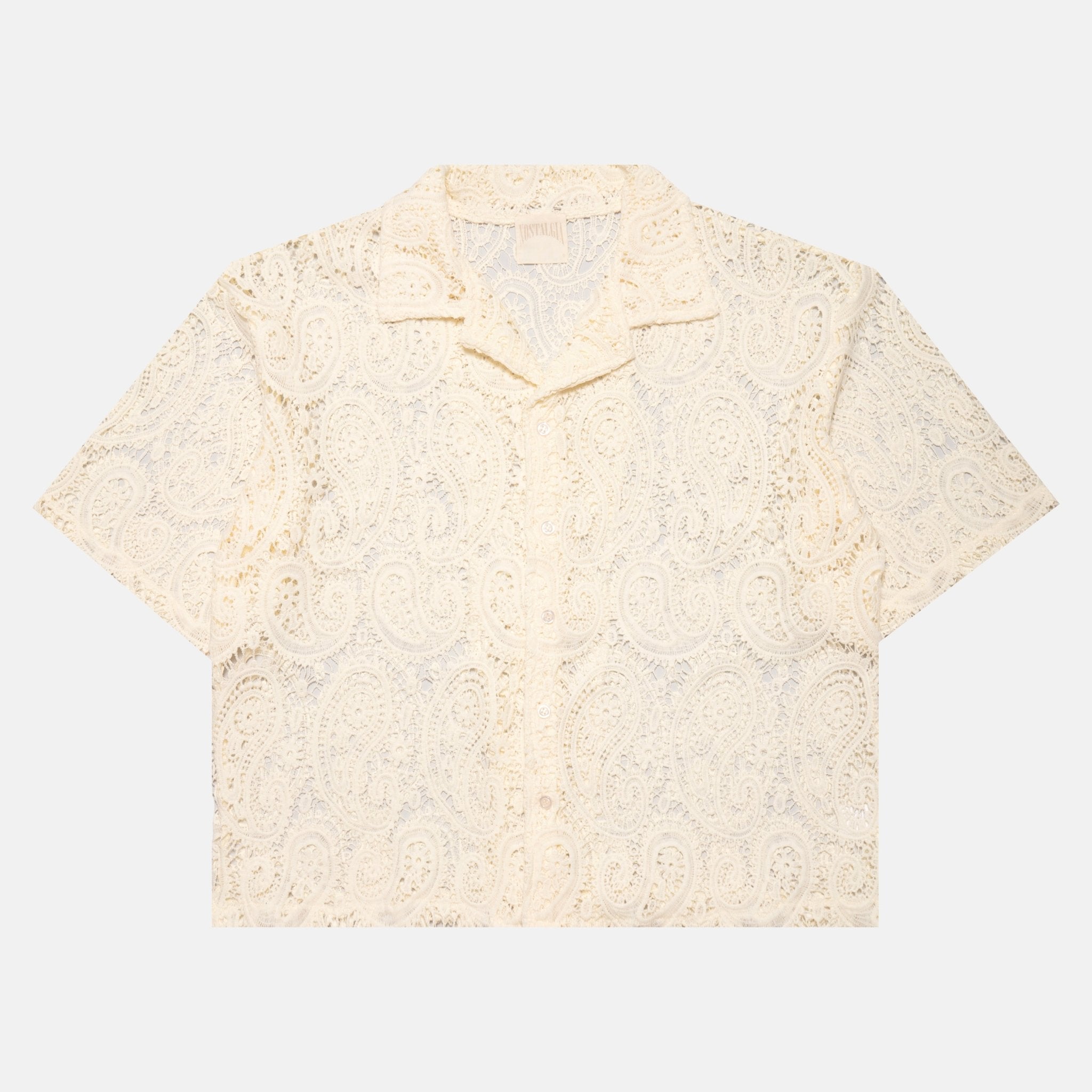CREAM PAISLEY BUTTON - UP - Nostalgia