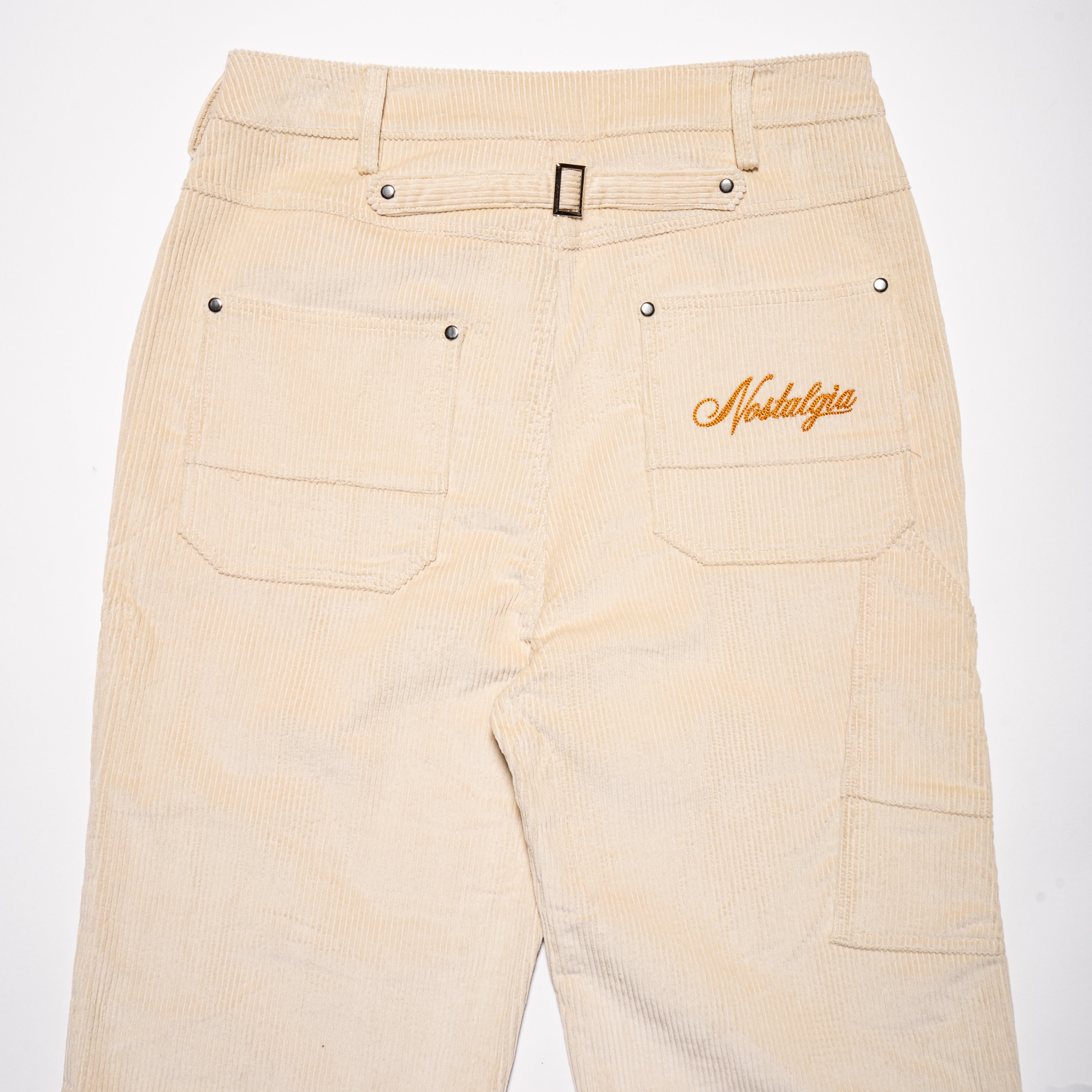 CREAM CORDUROY CARPENTER JEAN