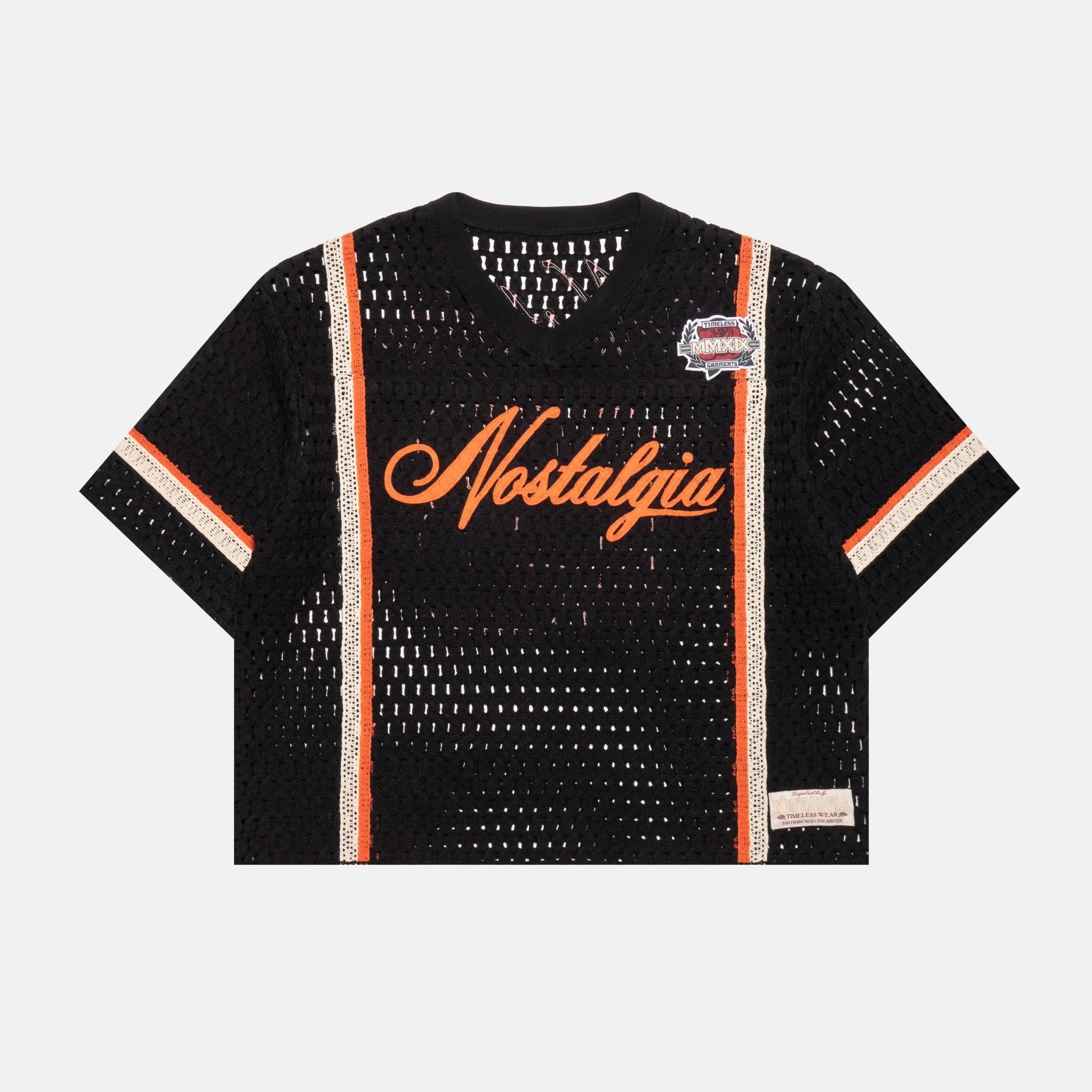 BLACK CROCHET JERSEY - Nostalgia
