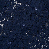 NAVY BLUE PAISLEY BUTTON-UP