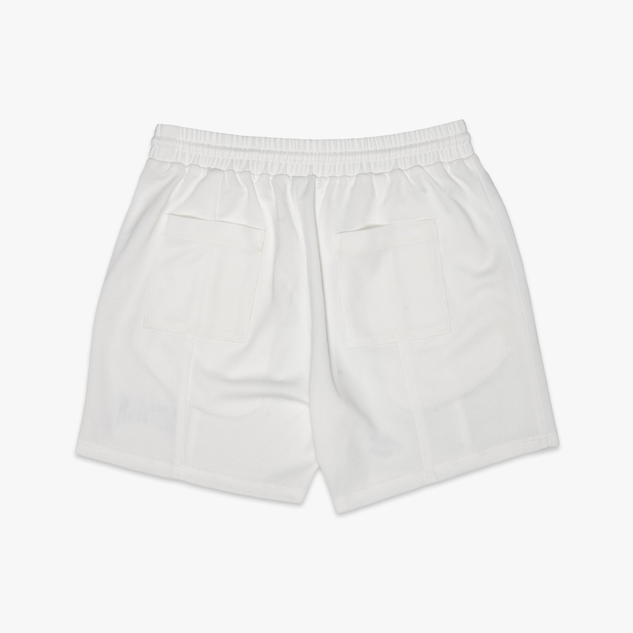 WHITE PLEATED MESH SHORT - Nostalgia